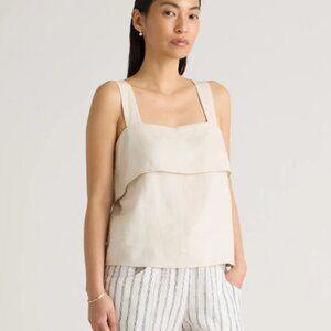 NWOT100% European Linen Square Neck Tank